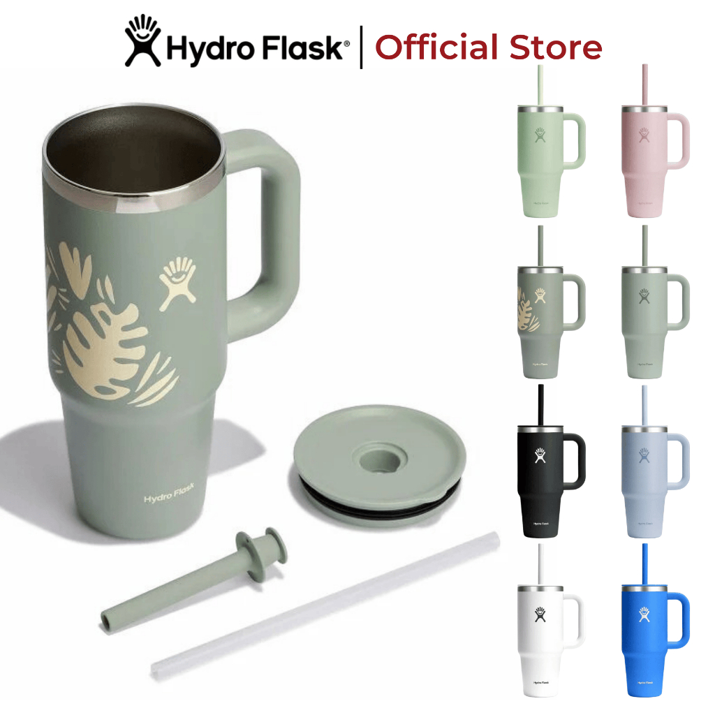 Ly giữ nhiệt Hydro Flask 710ml Around Travel Tumbler 24 oz chính hãng, kèm ống hút, an toàn sức khỏe