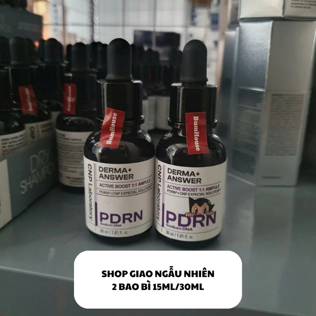Tinh chất Tái Sinh Trẻ Hoá Làn Da PDRN CNP Derma+ Answer Active Boost Ampule giúp tái tạo da,sáng da 15m/30ml (Nobox)
