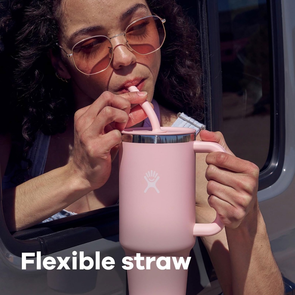 Ly giữ nhiệt Hydro Flask 710ml Around Travel Tumbler 24 oz chính hãng, kèm ống hút, an toàn sức khỏe