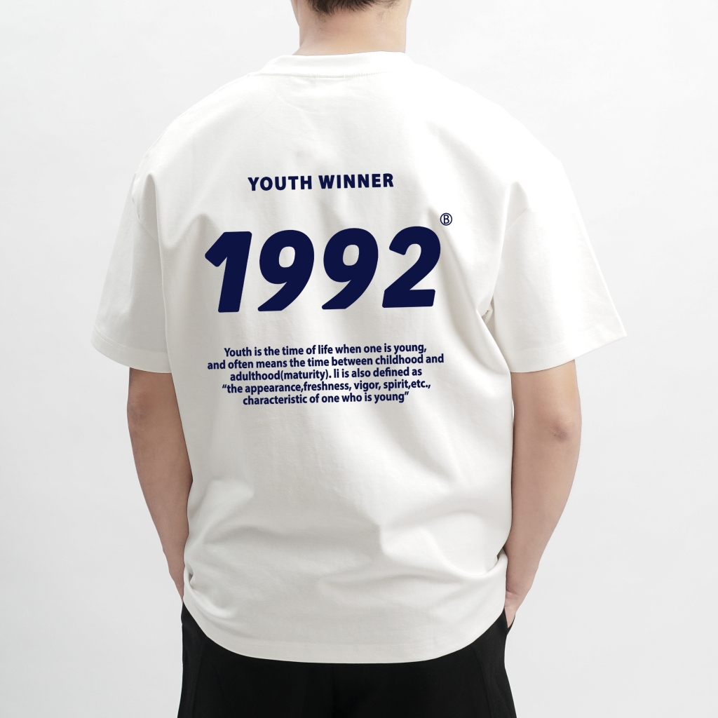 Áo thun Birth Year in năm sinh theo yêu cầu 2003-2017 100% cotton 40-100kg form suông Unisex Basetee