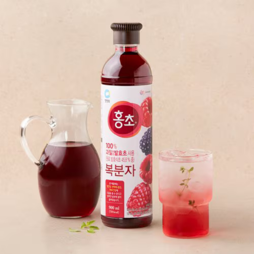 [Combo 2 Vị] Nước Uống Pha Chế Hongcho Vị Lựu Đỏ và Mâm Xôi - Chai 500ml/900ml