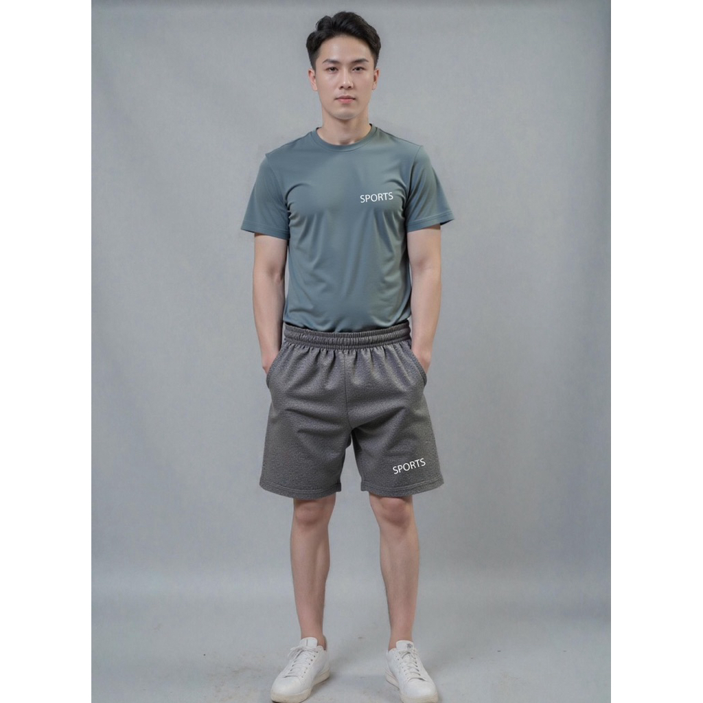 Bộ Quần Áo Đùi Nam Mặc Nhà Quần Short thun Nam Phản Quang Vải Thun Cao Cấp Mềm Mịn Không Nhăn Không Xù Shopthethaokute