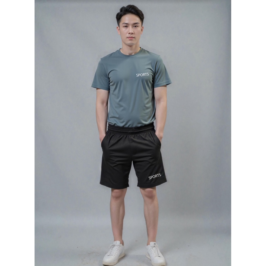 Bộ Quần Áo Đùi Nam Mặc Nhà Quần Short thun Nam Phản Quang Vải Thun Cao Cấp Mềm Mịn Không Nhăn Không Xù Shopthethaokute