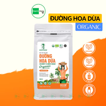 Đường hoa dừa cô đặc Organic gói 1000gr Palm Syrup Vietnipa - Đường ăn kiêng - Ăn Chay - Ăn thực dưỡng