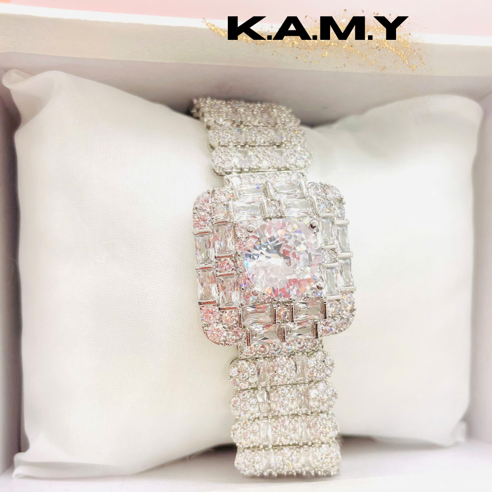 Lắc Tay Nữ Đính Đá Zircon Cao Cấp – Vòng Tay Sang Trọng, Lấp Lánh, Phụ Kiện Dự Tiệc