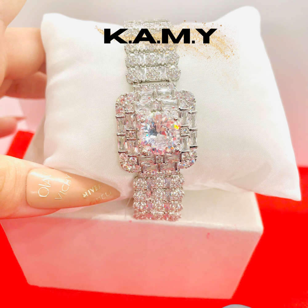 Lắc Tay Nữ Đính Đá Zircon Cao Cấp – Vòng Tay Sang Trọng, Lấp Lánh, Phụ Kiện Dự Tiệc