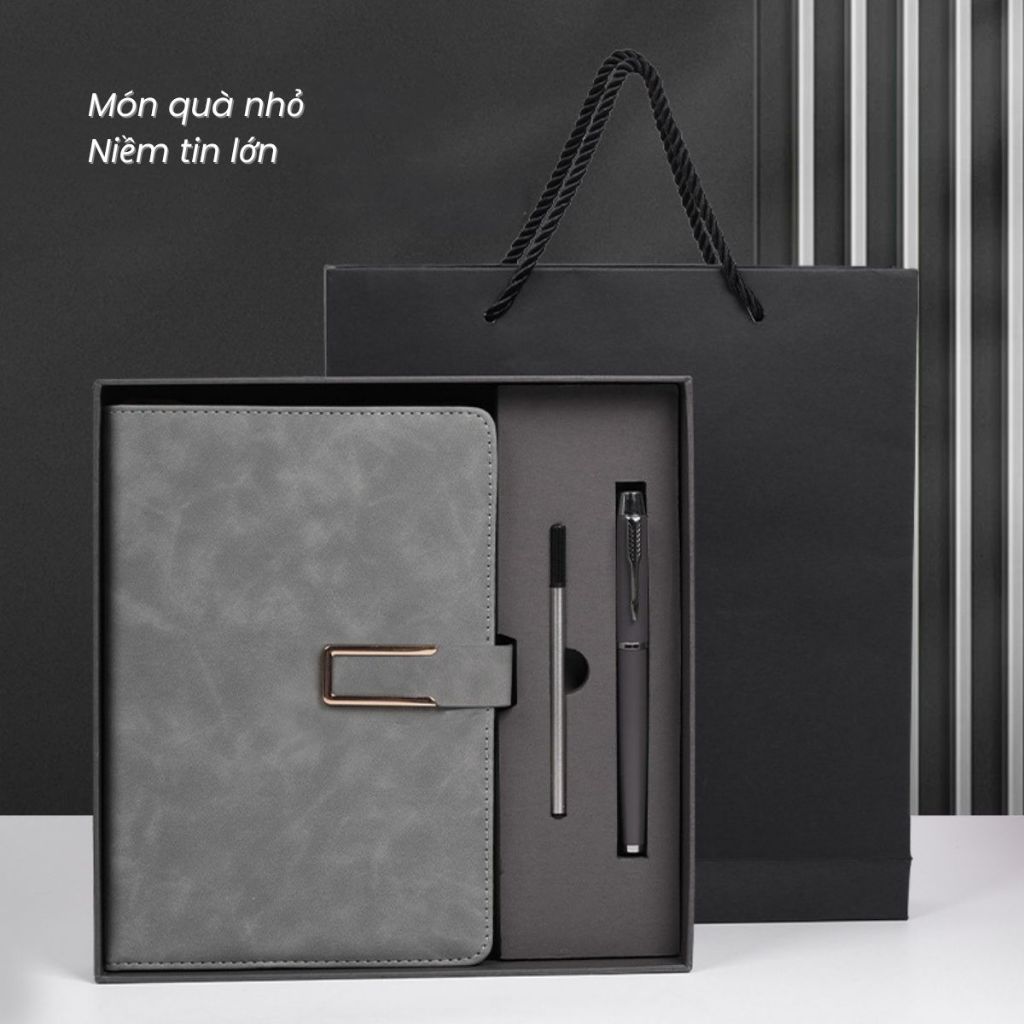 Hộp quà tặng sổ da, bút ký tên – Set quà cho nữ sinh nhật, lễ tốt nghiệp