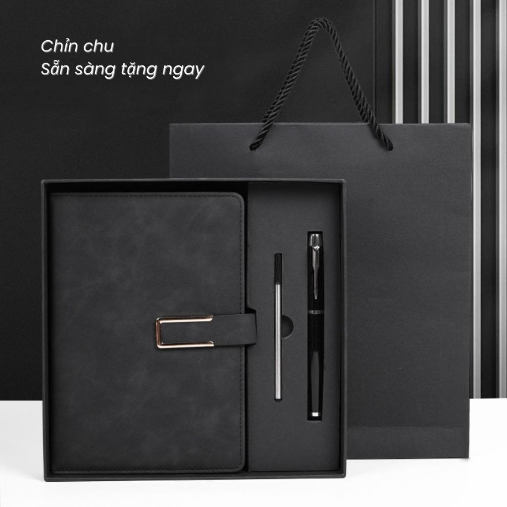 Hộp quà tặng sổ da, bút ký tên – Set quà cho nữ sinh nhật, lễ tốt nghiệp