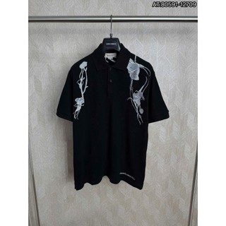 ÁO polo nam cổ tròn họa tiết tay ngắn phong cách trẻ trung chuẩn from