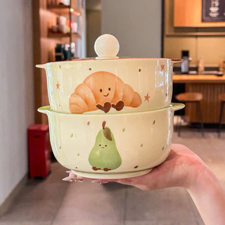 Nồi sứ kèm thìa đũa hoạ tiết siêu mới siêu đáng yêu