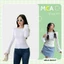 Áo body tay dài kiểu nữ tay loa xẻ, áo nữ basic, áo thun cổ thuyền A5948
