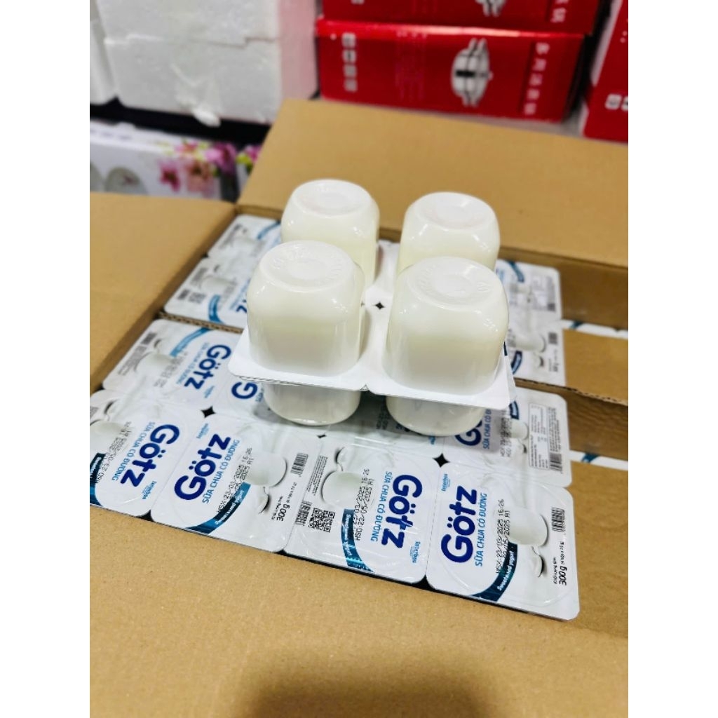 (siêu sales) 6 Lốc 24 Hộp Sữa chua GOTZ Mền Sánh Mịn Dành Cho Bé Yêu và gia đình ăn thêm gắn kết yêu thương
