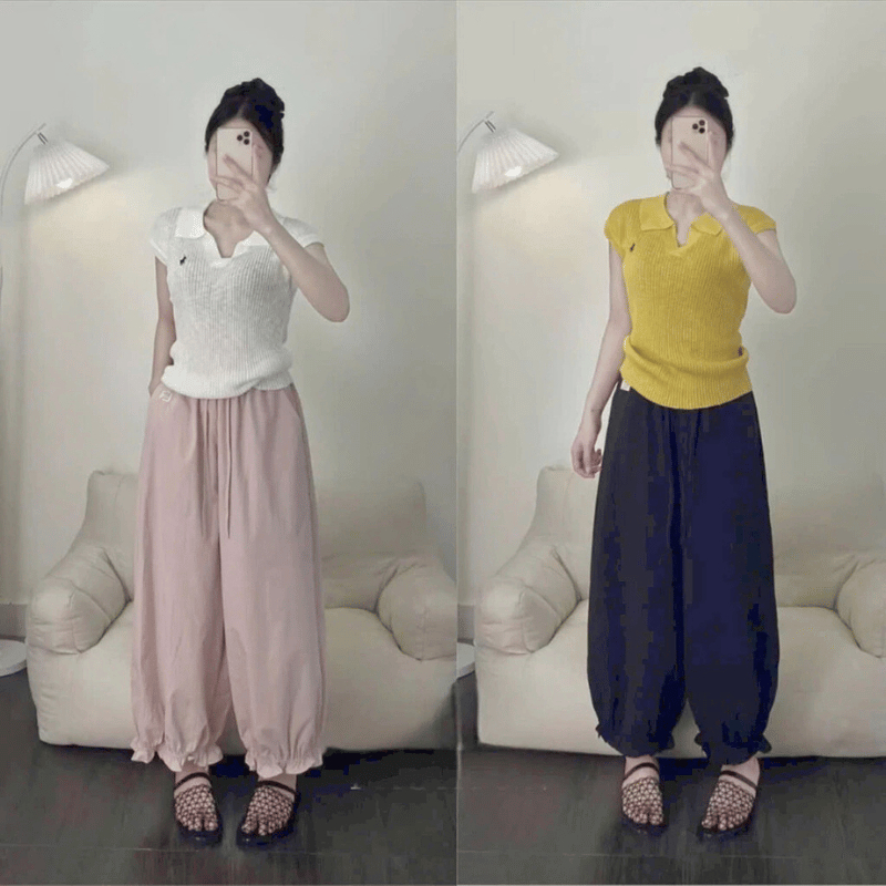 [DEAL MỞ BÁN] Quần Bom Thụng Nữ Cạp Chun Có Dây Rút  - Mã 4
