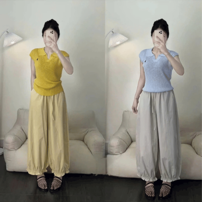 [DEAL MỞ BÁN] Quần Bom Thụng Nữ Cạp Chun Có Dây Rút  - Mã 4