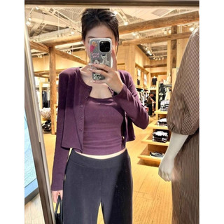 SET ÁO CARDIGAN , ÁO 2S TÍM QC