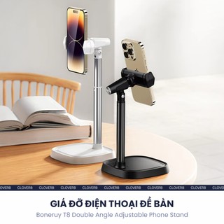 Giá Đỡ Điện Thoại Để Bàn Boneruy T8 Xoay 360 Độ Điều Chỉnh Độ Cao Nâng Hạ 24-38cm