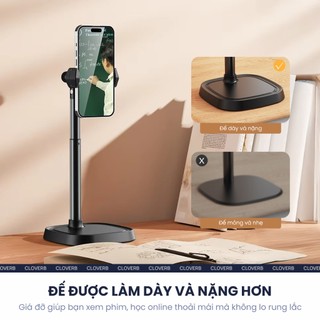 Giá Đỡ Điện Thoại Để Bàn Boneruy T8 Xoay 360 Độ Điều Chỉnh Độ Cao Nâng Hạ 24-38cm