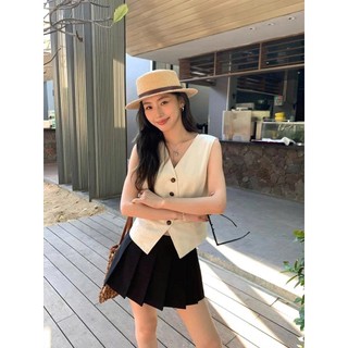 𝗧𝗶𝗰𝗵𝗶 𝗟𝗶𝗻𝗲𝗻 - |LY LINEN| Áo Linen gile cộc tay