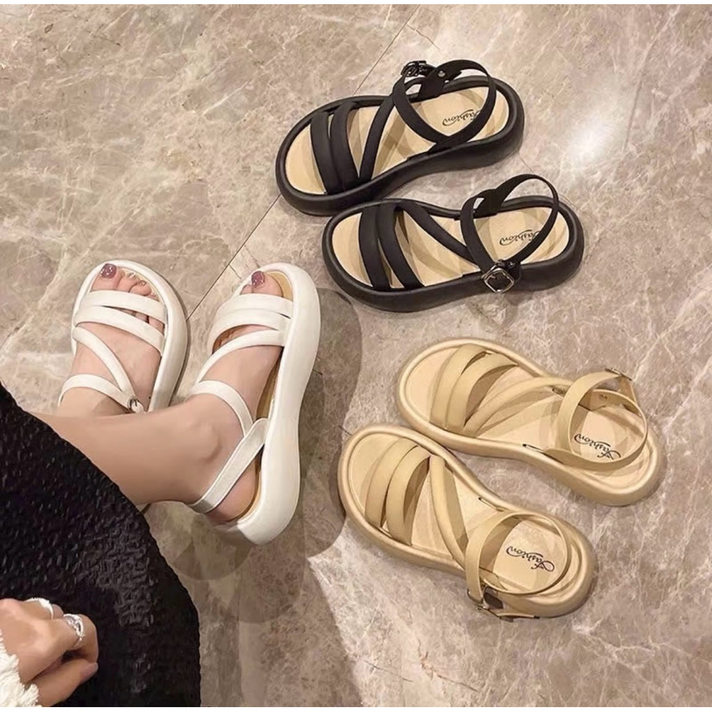 Sandal Nữ Đế 3cm,Chất Cao Su Non ,Siêu Êm Chân