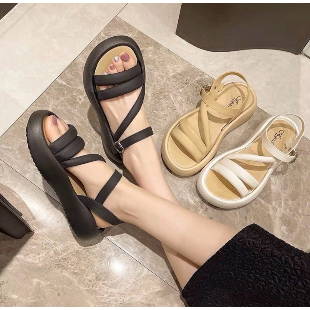 Sandal Nữ Đế 3cm,Chất Cao Su Non ,Siêu Êm Chân