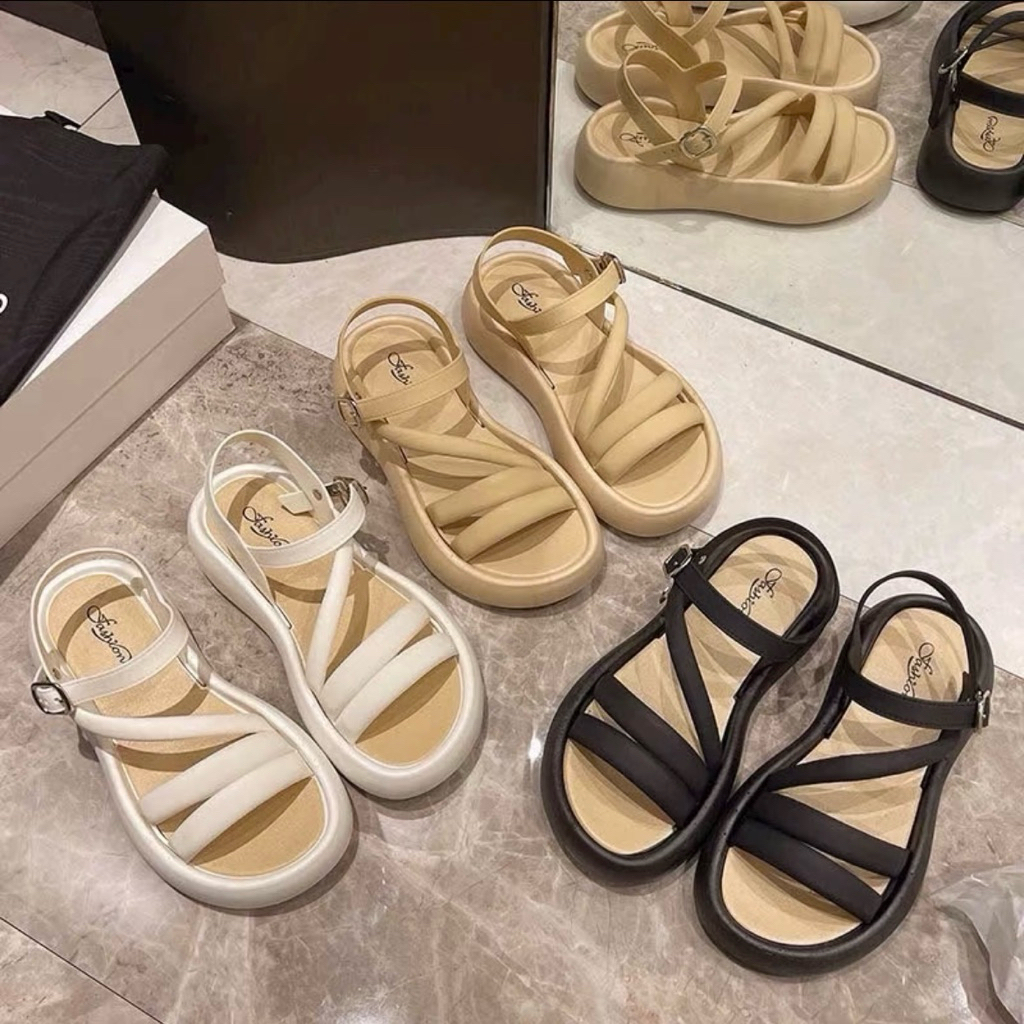 Sandal Nữ Đế 3cm,Chất Cao Su Non ,Siêu Êm Chân