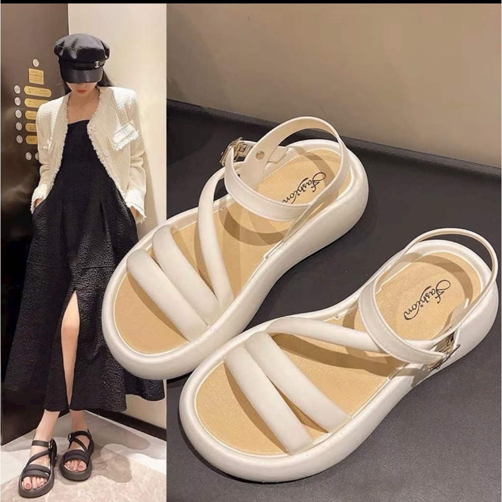 Sandal Nữ Đế 3cm,Chất Cao Su Non ,Siêu Êm Chân