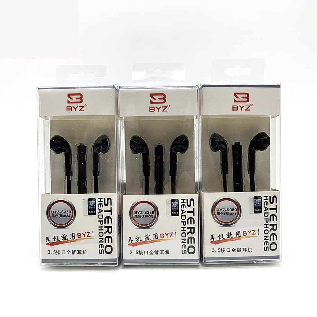 Tai nghe nhét tai có dây BYZ S389 jack 3.5mm full chức năng nghe gọi đàm thoại