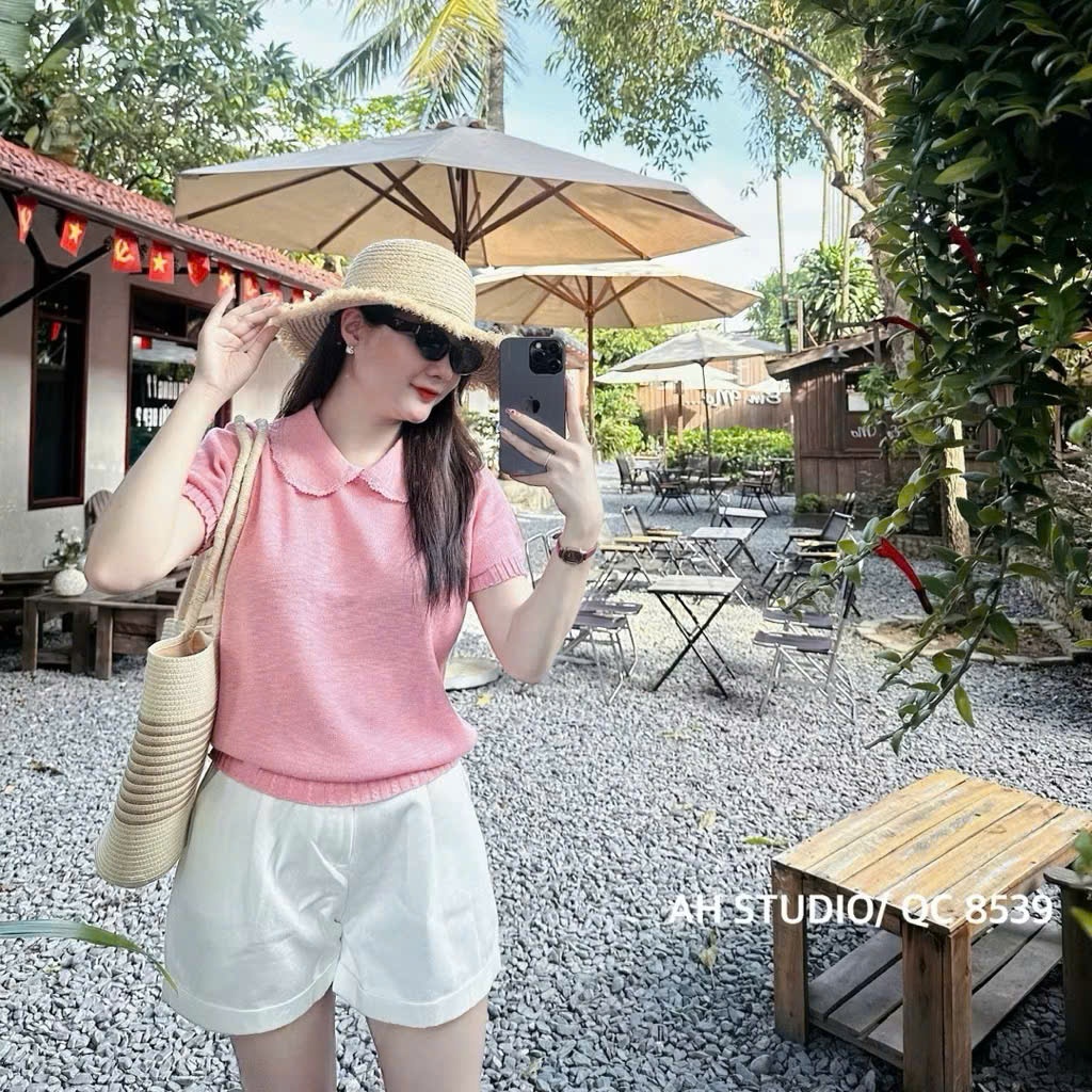 Áo len mongtaghi cổ sen hàng QC