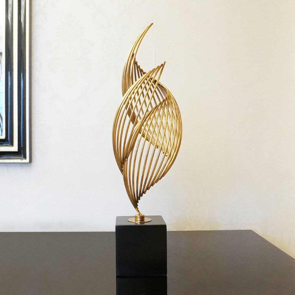 Cánh buồm decor, thuận buồm xuôi gió, decor san hô chất liệu inox mạ vàng 24k trang trí tủ kệ