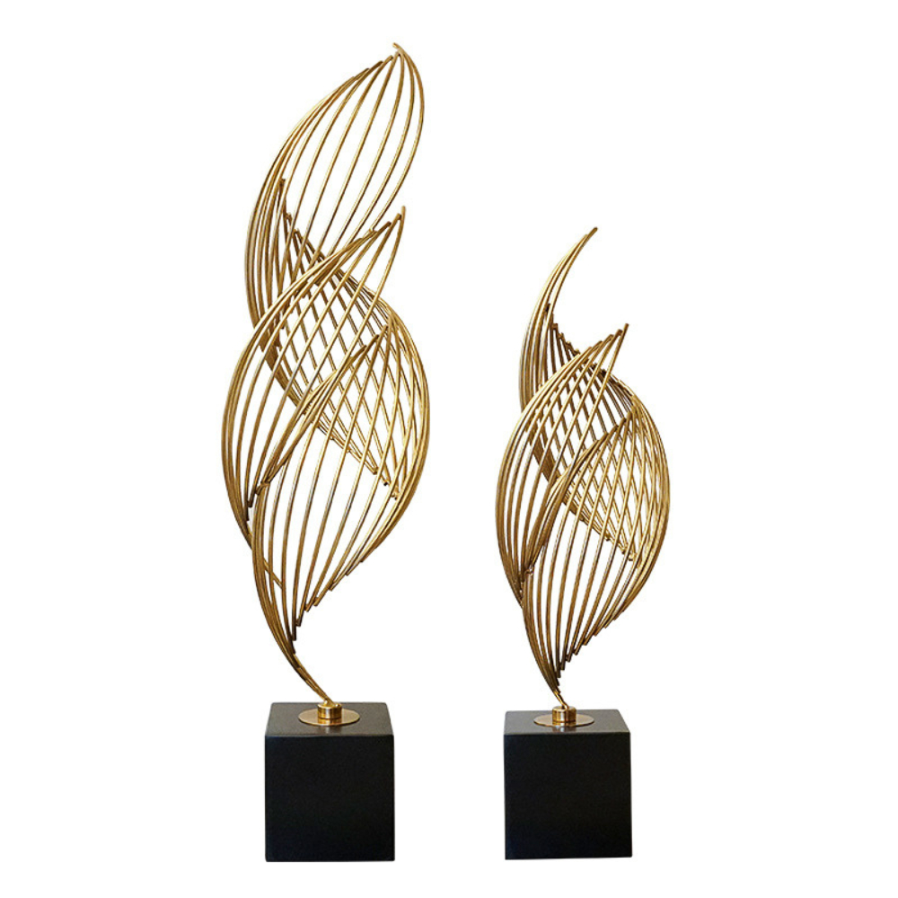 Cánh buồm decor, thuận buồm xuôi gió, decor san hô chất liệu inox mạ vàng 24k trang trí tủ kệ