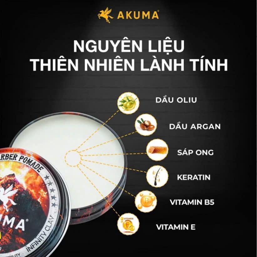 [Bán Chạy] Sáp Vuốt Tóc Nam AKUMA Infinity Clay 56g