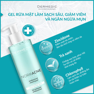 [HÀNG CÔNG TY] Sữa Rửa Mặt Làm Sạch Sâu, Giảm Mụn Dermedic Normacne Preventi Antibacterial Cleansing Gel (200ml-500ml)