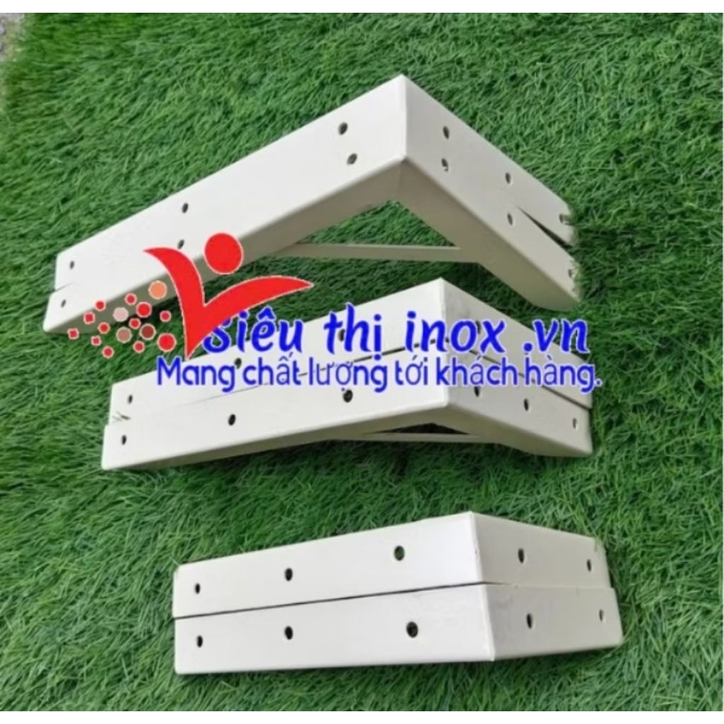 BỘ 2 CÁI pat kệ, giá đỡ chữ L, eke, bản lề cố định kiểu V dài 20cm ...