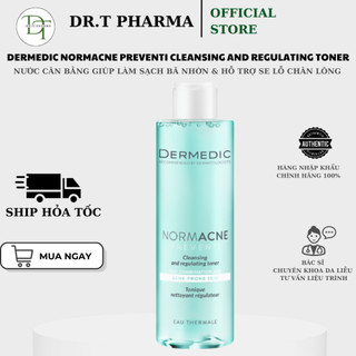 [HÀNG CÔNG TY] Nước cân bằng kiềm dầu, giảm mụn Dermedic Normacne Preventi Cleansing And Regulating Skin Toner (200ml)