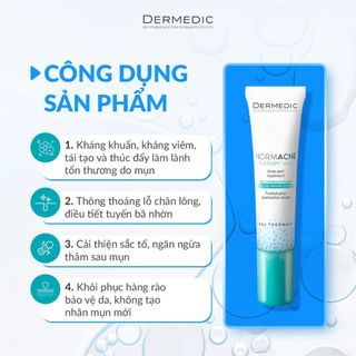 [HÀNG CÔNG TY] Kem Chấm Mụn, Gom Cồi Mụn, Giảm Sưng Viêm Dermedic Normacne Acne Spot Treatment (15ml)