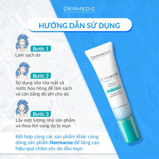 [HÀNG CÔNG TY] Kem Chấm Mụn, Gom Cồi Mụn, Giảm Sưng Viêm Dermedic Normacne Acne Spot Treatment (15ml)