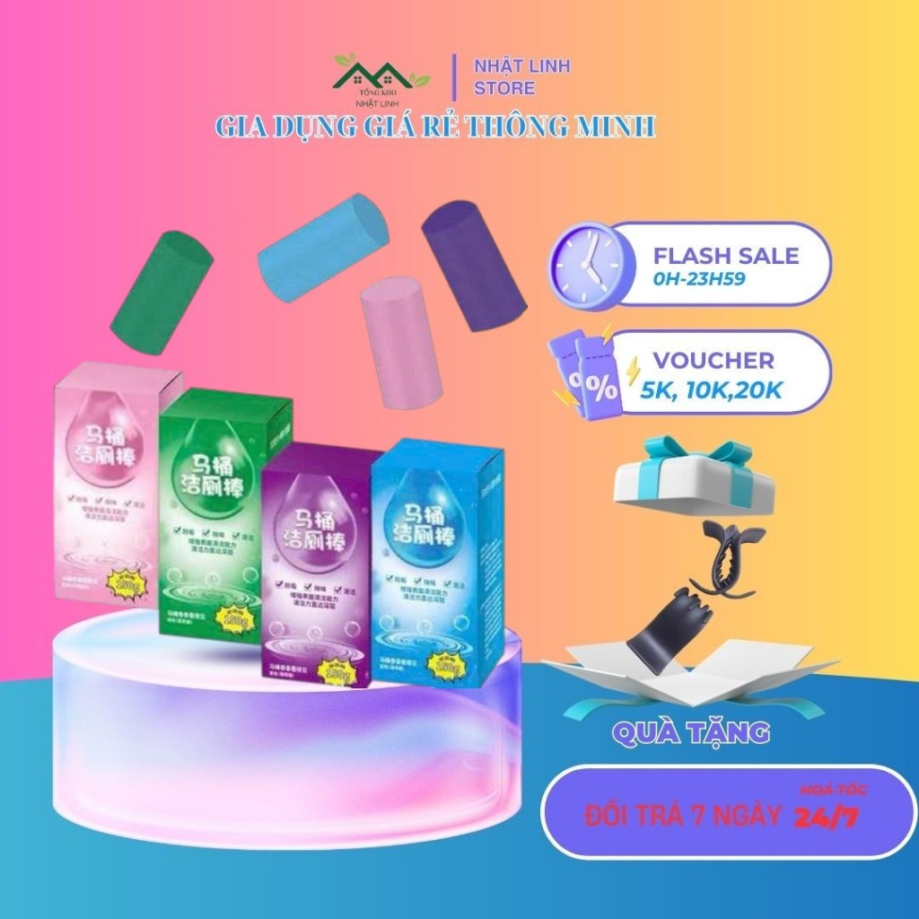 Viên Thả Bồn Cầu Mẫu Mới Nhất 2025 , Hộp Thả Bồn Cầu, Viên Tẩy Khử Mùi Hôi Diệt Vi Khuẩn 99% Dùng 1 Tháng
