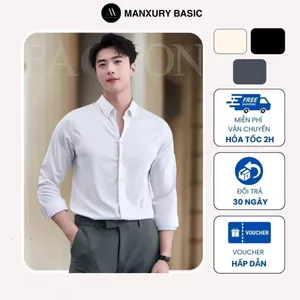 Áo sơ mi nam tay dài, Áo sơ mi lụa đen trơn form rộng mềm mát mịn đi học đi làm S01