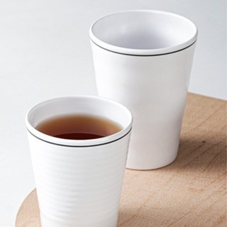 Cốc Uống Nước Phíp ( Melamine A5 )  Trắng Viền Đen – Phong Cách Bắc Âu Cổ Điển Sang Trọng  5207