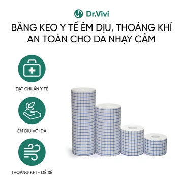 Băng Keo Y Tế VIVI Spunlace Không Dệt | Băng Dính Y Tế Êm Dịu, An Toàn Cho Da Nhạy Cảm