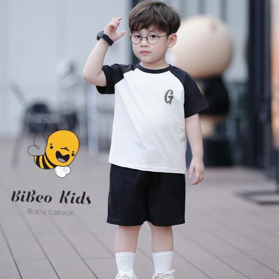Bộ quần áo IN CHỮ G quần Kaki  cho bé trai , Quần áo chất COTTON mềm thoải mái cho bé