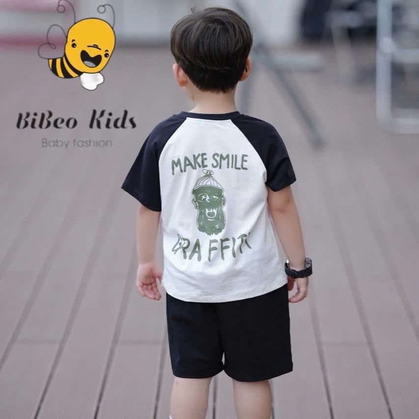 Bộ quần áo IN CHỮ G quần Kaki  cho bé trai , Quần áo chất COTTON mềm thoải mái cho bé