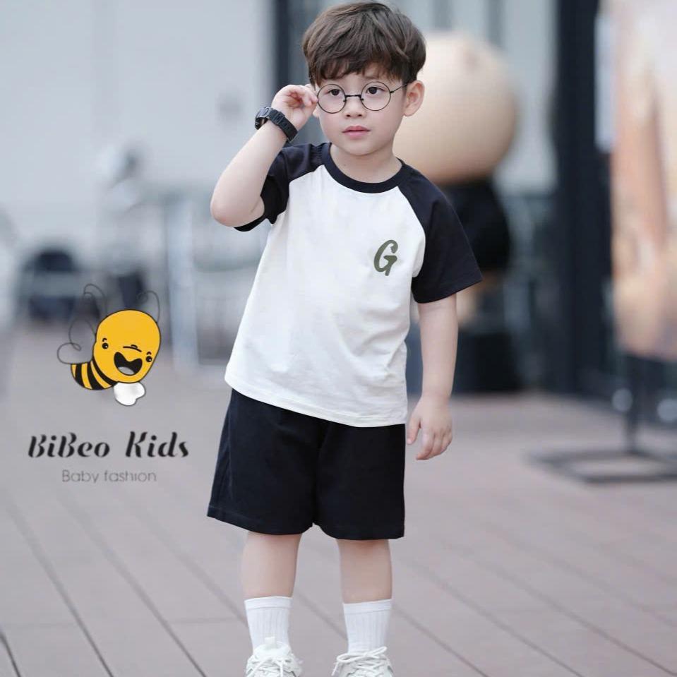 Bộ quần áo IN CHỮ G quần Kaki  cho bé trai , Quần áo chất COTTON mềm thoải mái cho bé