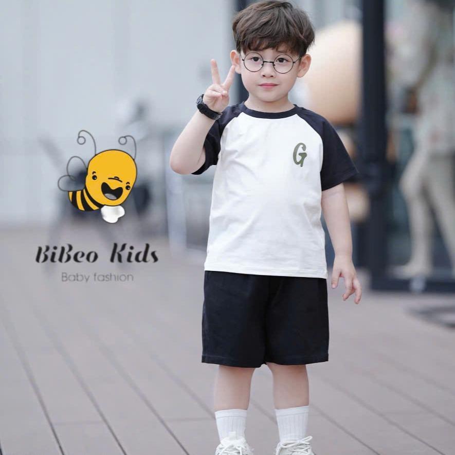 Bộ quần áo IN CHỮ G quần Kaki  cho bé trai , Quần áo chất COTTON mềm thoải mái cho bé