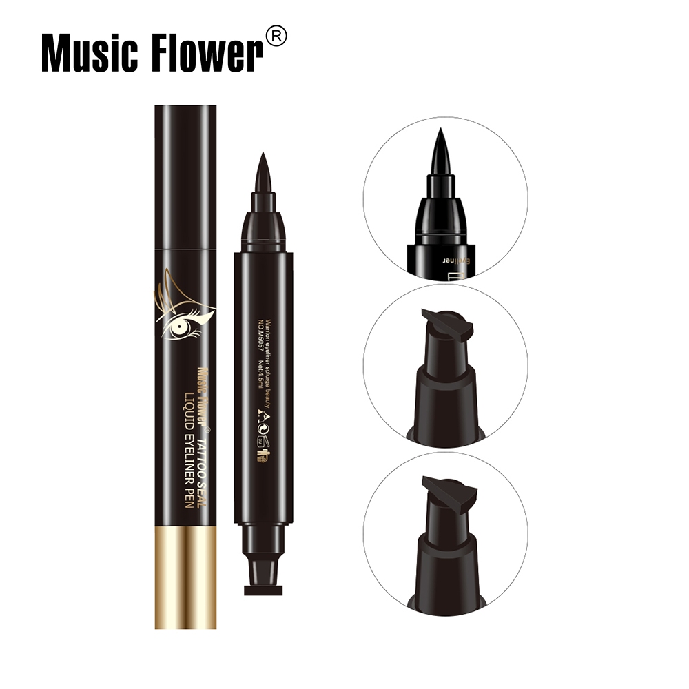 5057 MUSIC FLOWER-Kẻ mắt nước 2 đầu kẻ siêu tiện siêu lì chống nước Music flower
