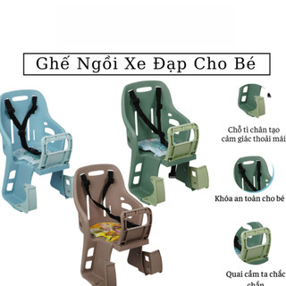 Ghế Ngồi Sau Xe Đạp Cho Bé Có Đai An Toàn Tiện Lợi Nhựa Việt Nhật Cao Cấp Đầy đủ phụ kiện lắp 1956