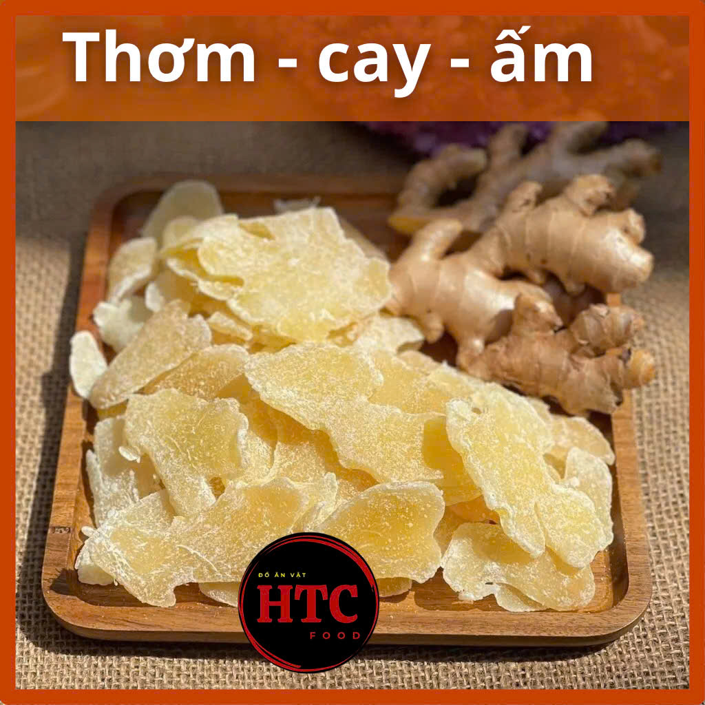 Mứt gừng mứt Tết đặc biệt nhà làm the cay ấm nồng, ít đường, mứt trái cây ngon, đồ ăn vặt HTC Food
