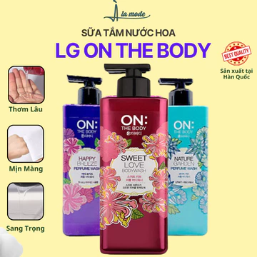 Sữa Tắm Nước Hoa Hàn Quốc ON:THE BODY, Sữa Tắm Trắng Da Làm Sạch, Sữa Tắm Nước Hoa Lưu Hương Lâu