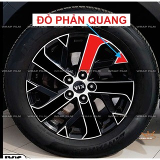 Decal dán mâm Kia Sorento, pvc không thấm nước, không bong tróc ( bộ 5bánh) - decal cao cấp không phai màu