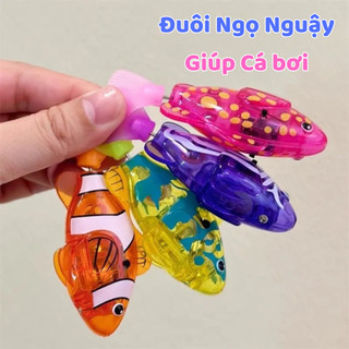 Đồ Chơi Cá Điện Tử Bơi Trong Nước Cho Bé Robot Fish Kèm Đèn LED Phát Sáng Nhựa ABS An Toàn Đồ Chơi Nhà Tắm Cho Bé